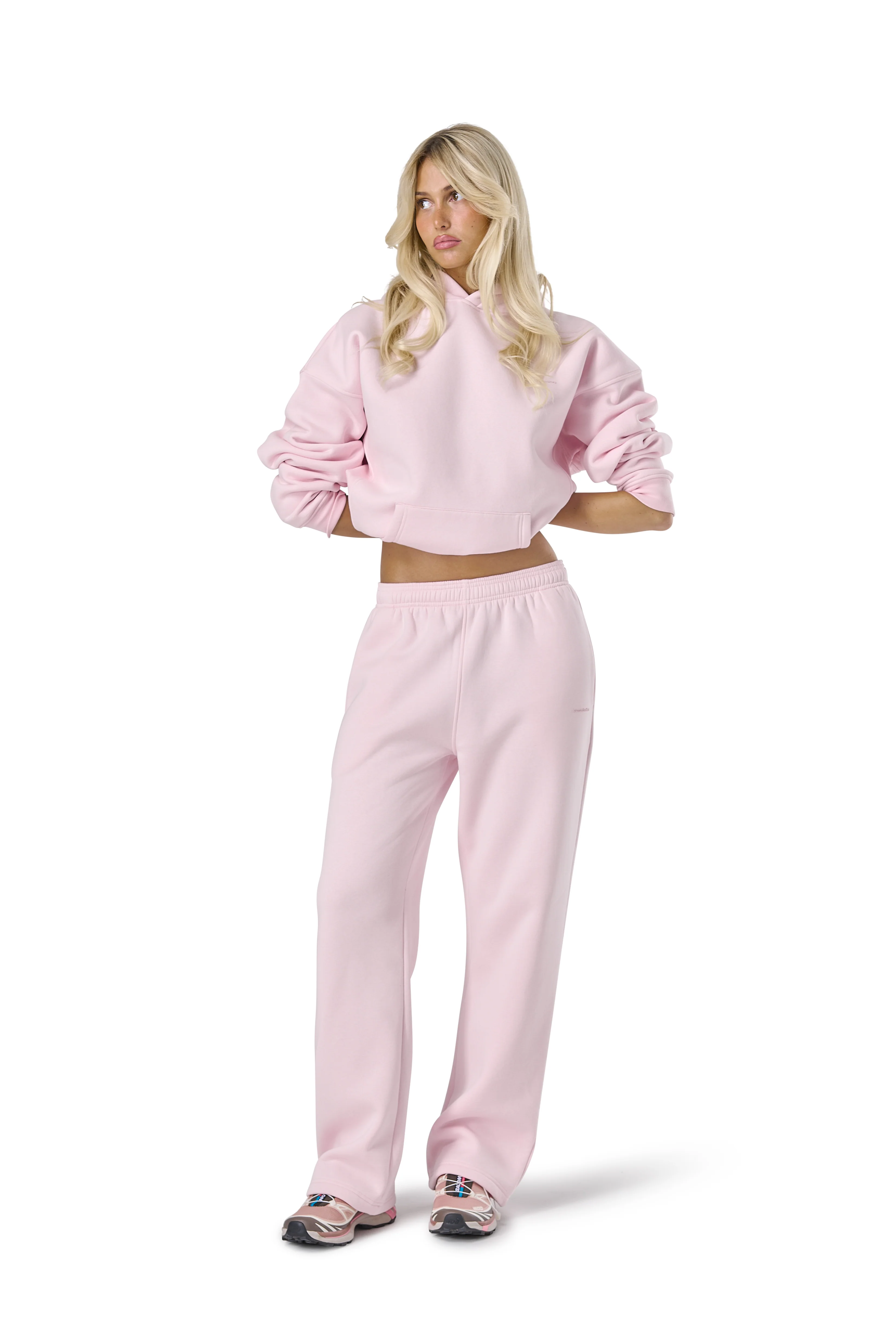 Trademark Wide Leg Sweatpants in Bunny - Image 6