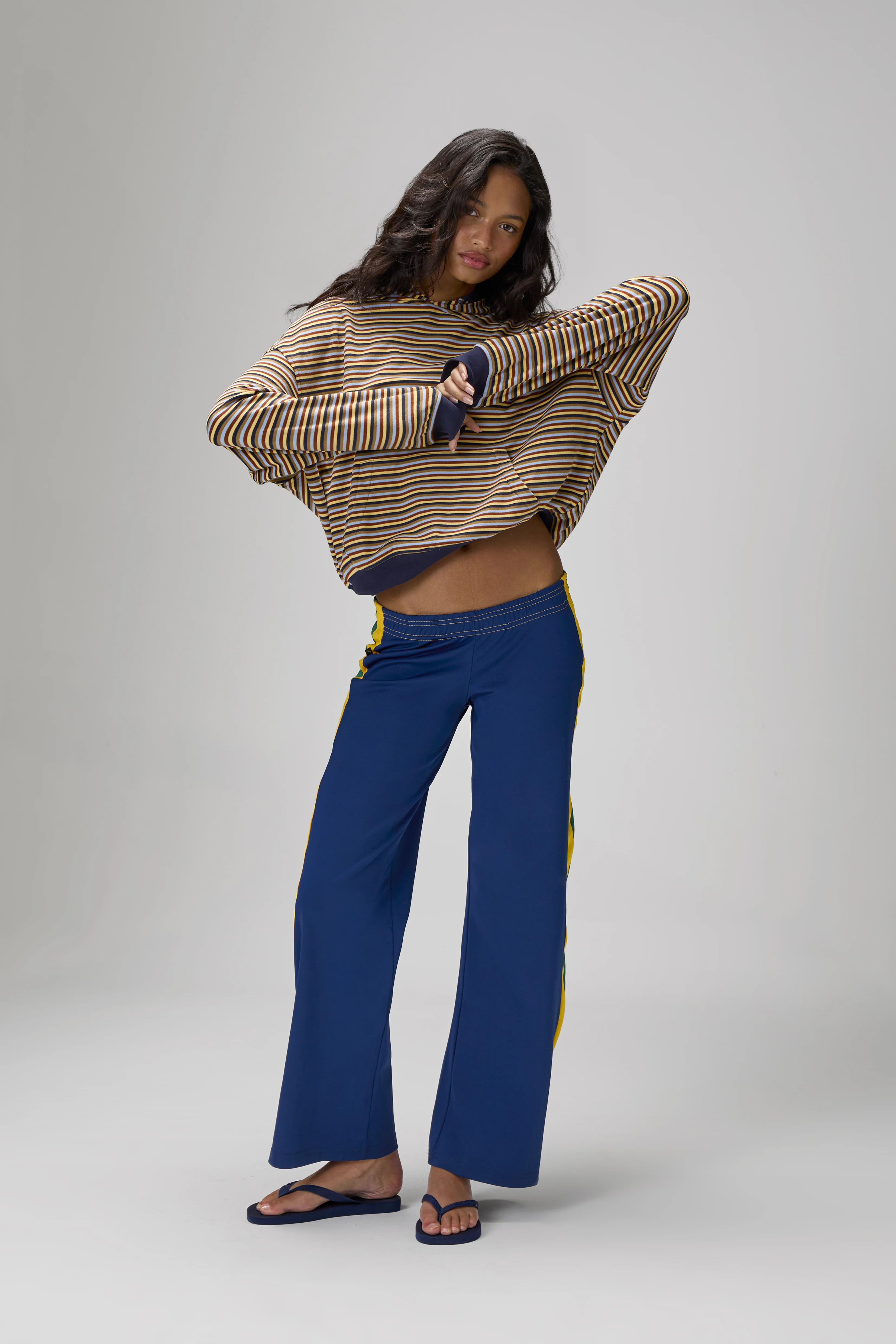 Walker Soft Shrunken Hoodie in Navy - Image 7
