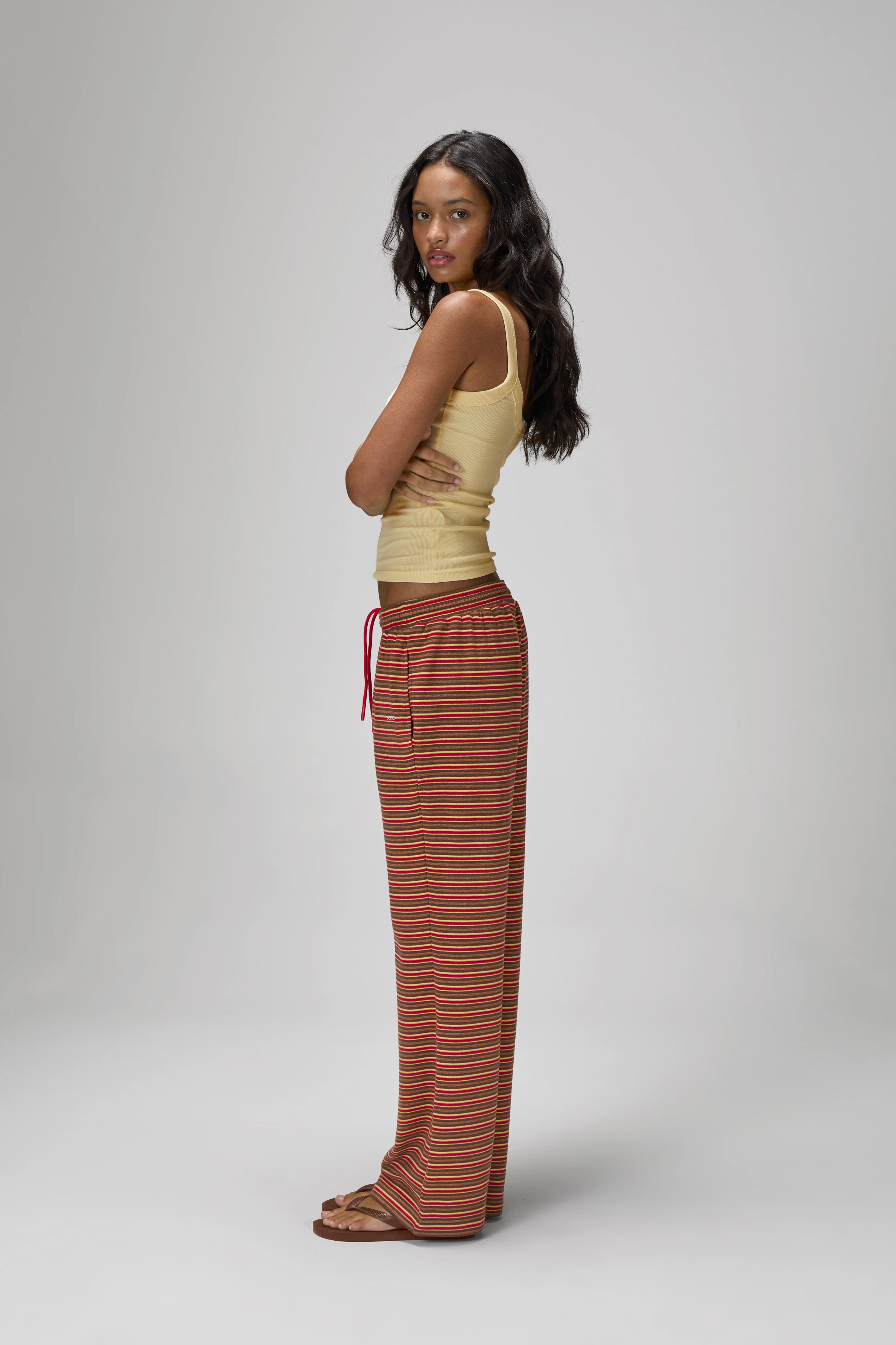 Walker Soft Wide Leg Pants in Red - Image 5