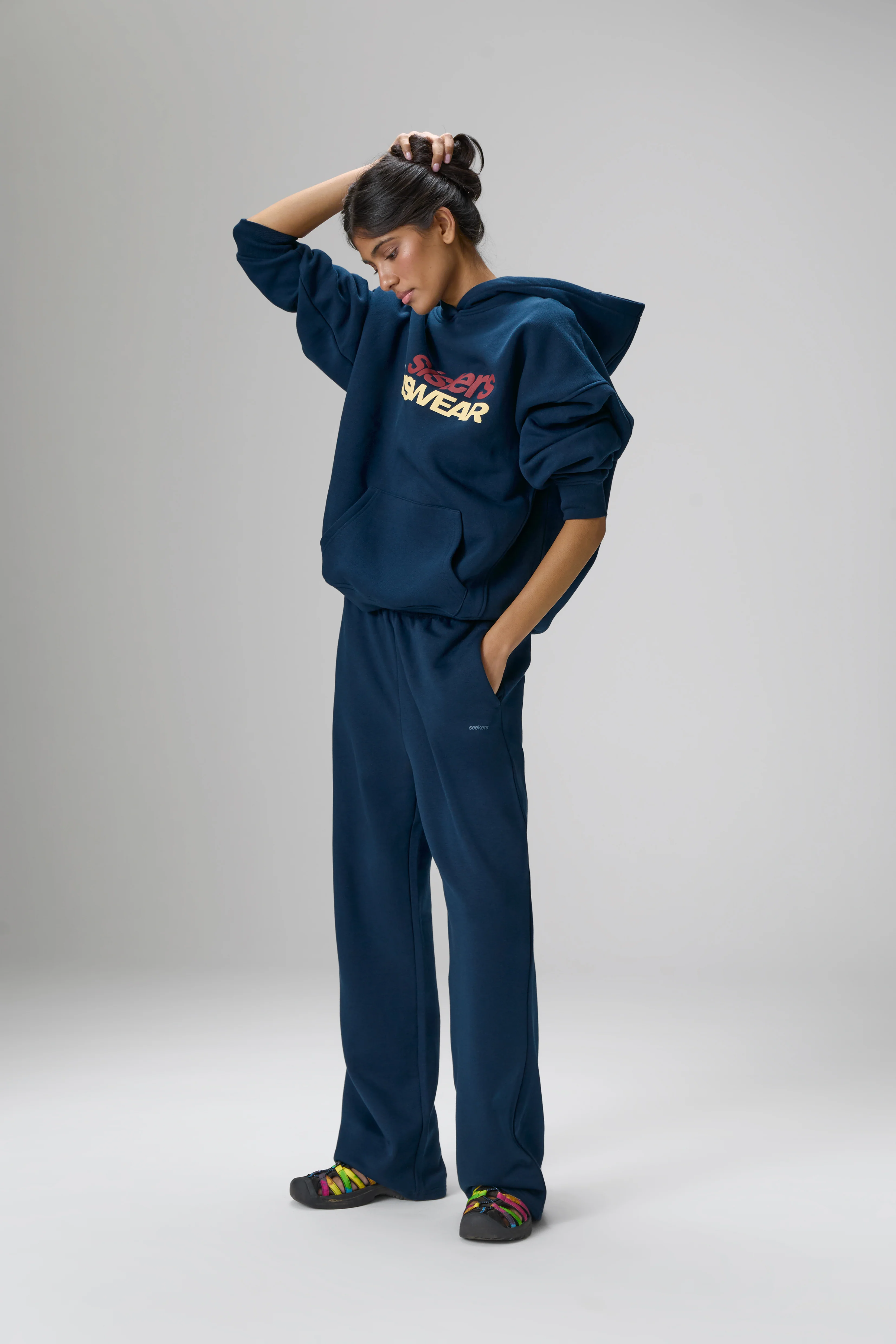 Waverley Skrswear Hoodie in Navy - Image 2