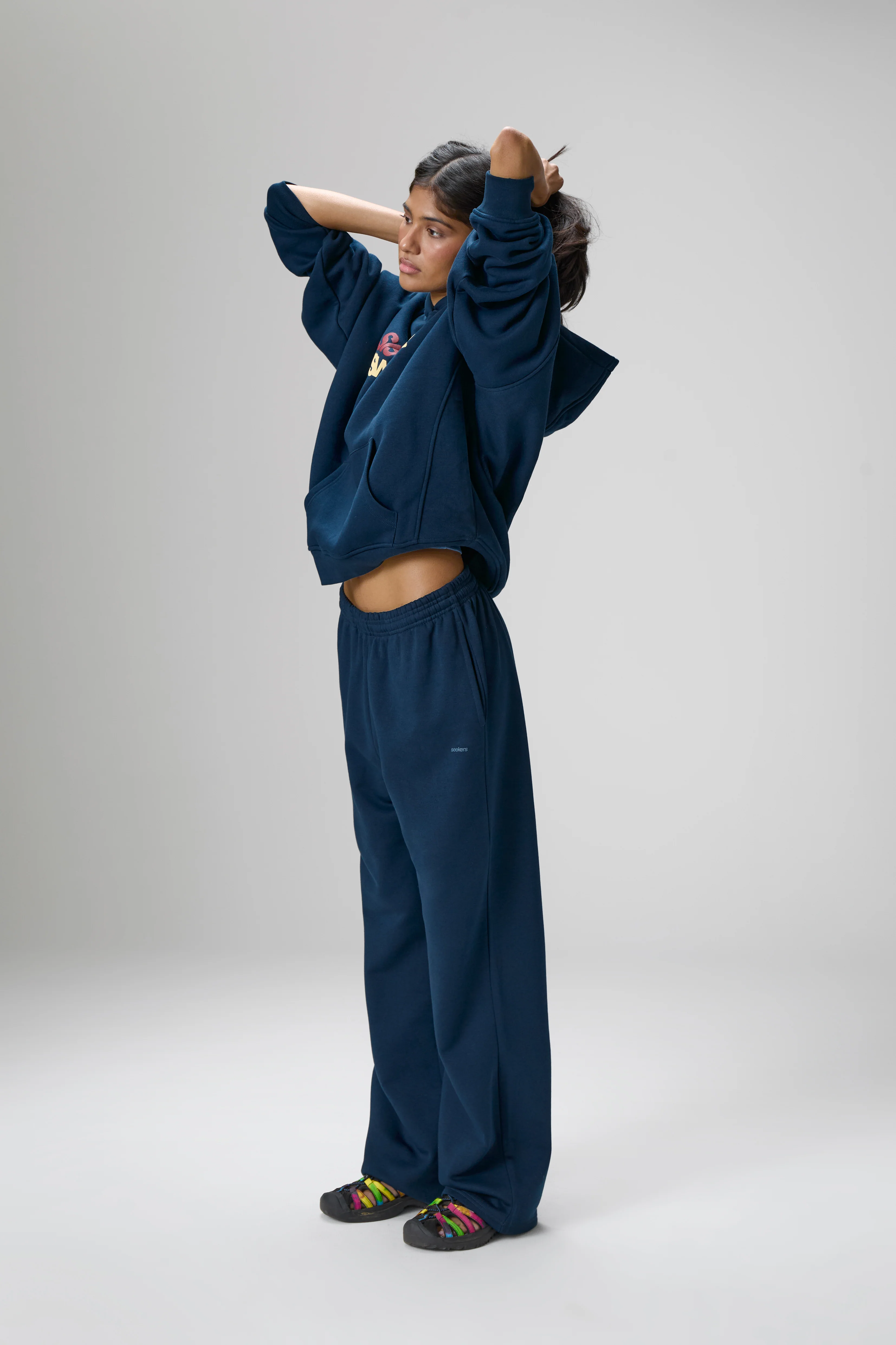 Waverley Skrswear Hoodie in Navy - Image 7