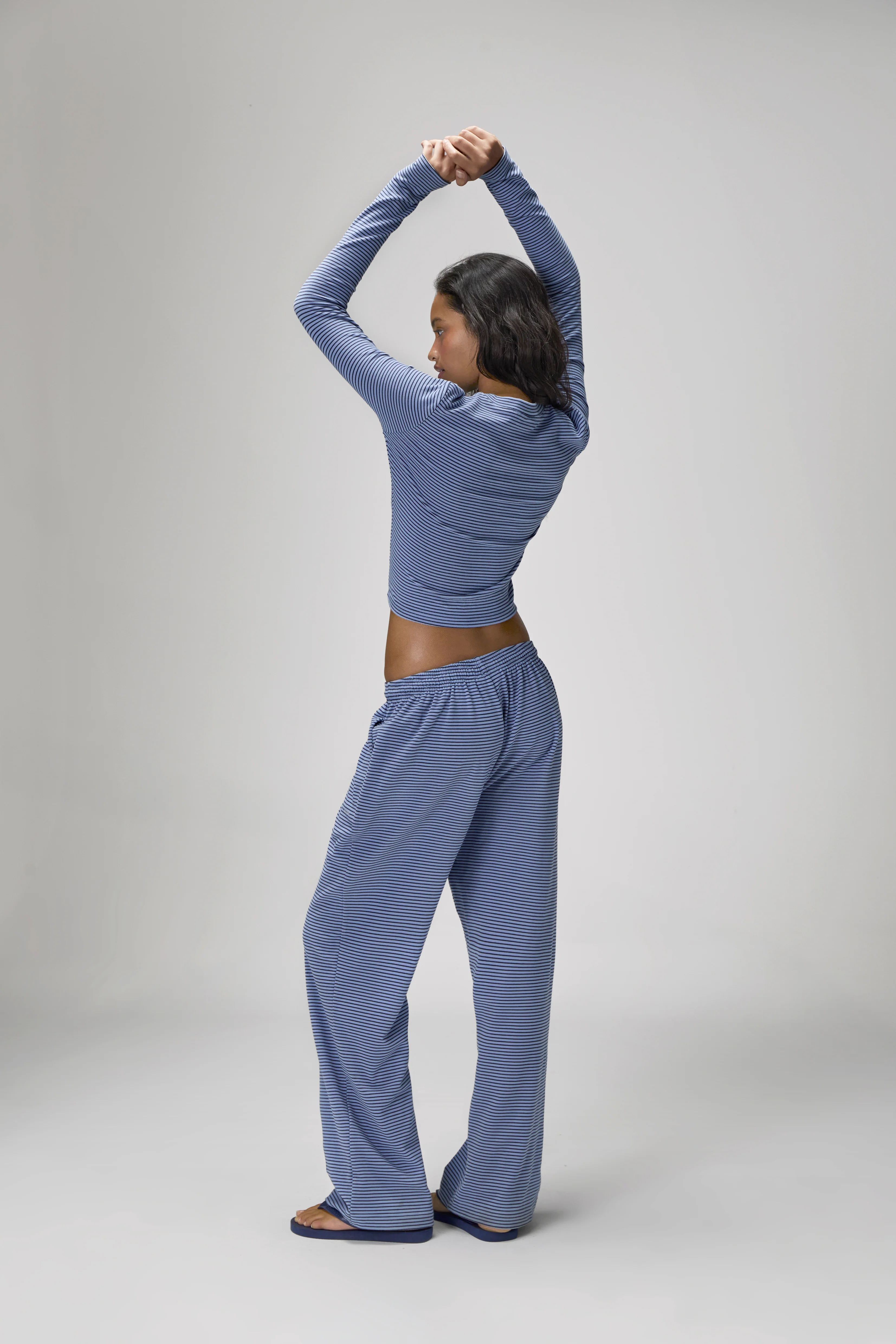 Wilbur Soft Longsleeve Top in Blue - Image 3