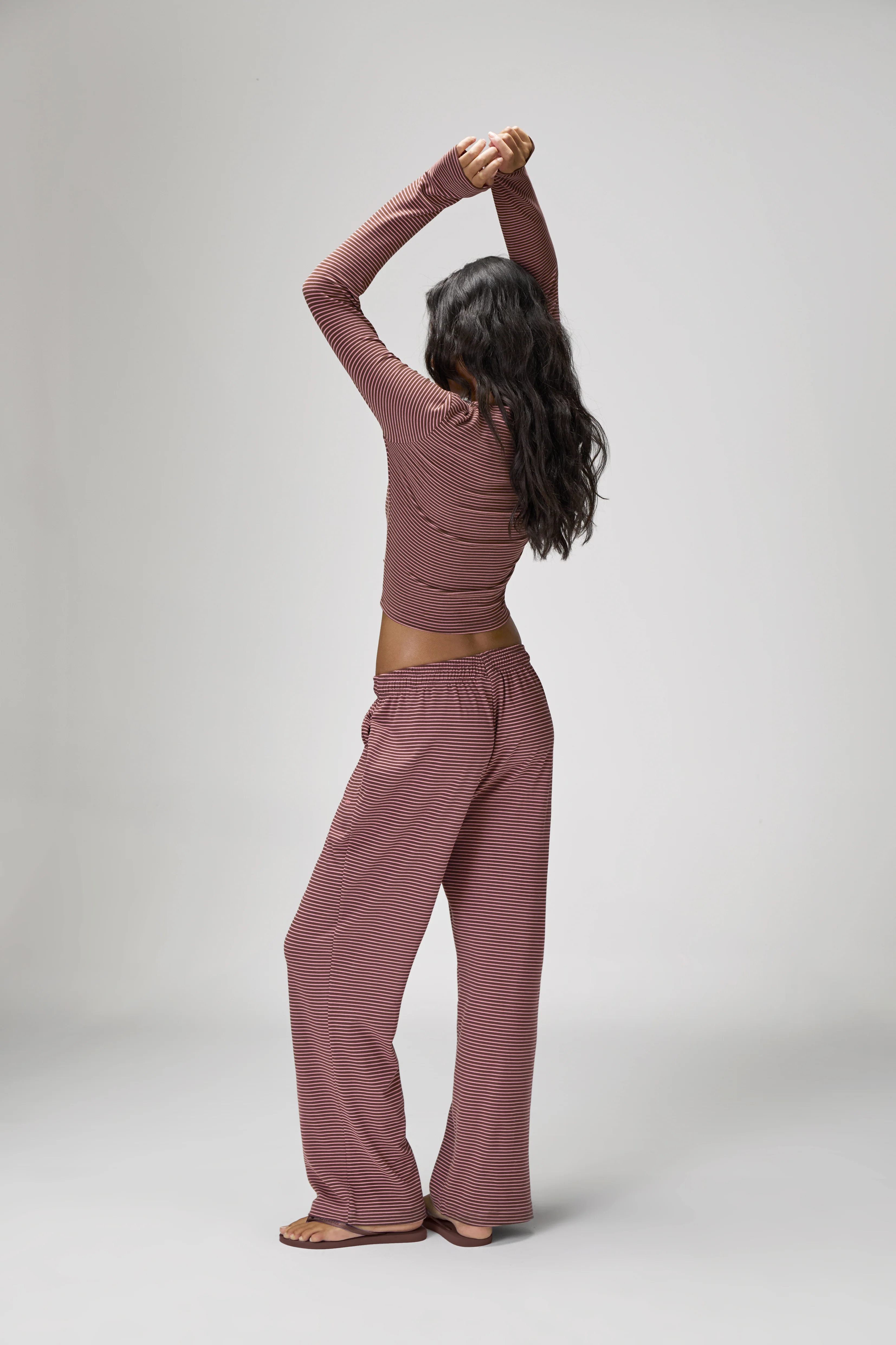 Wilbur Soft Longsleeve Top in Brown - Image 3