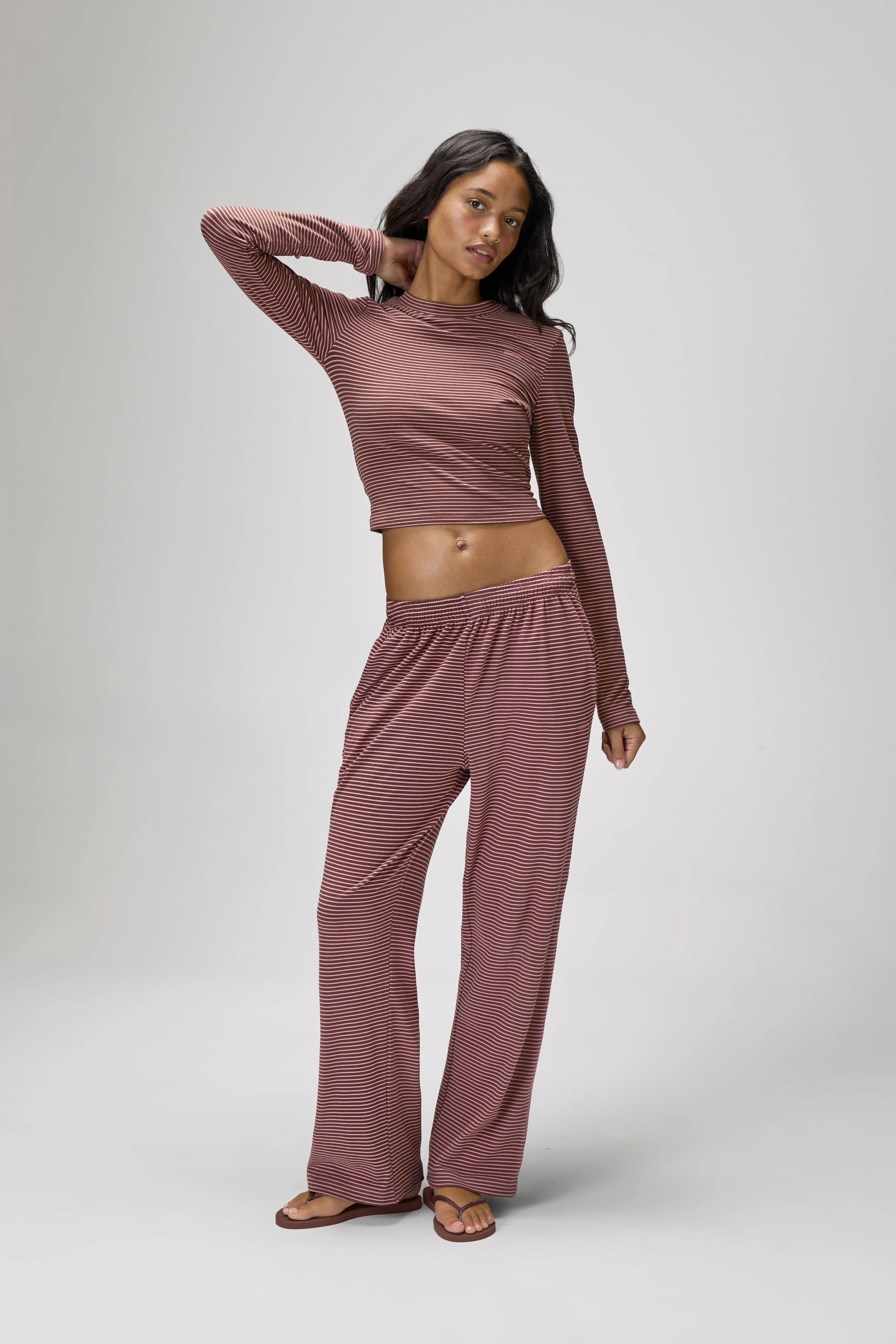 Wilbur Soft Longsleeve Top in Brown - Image 5