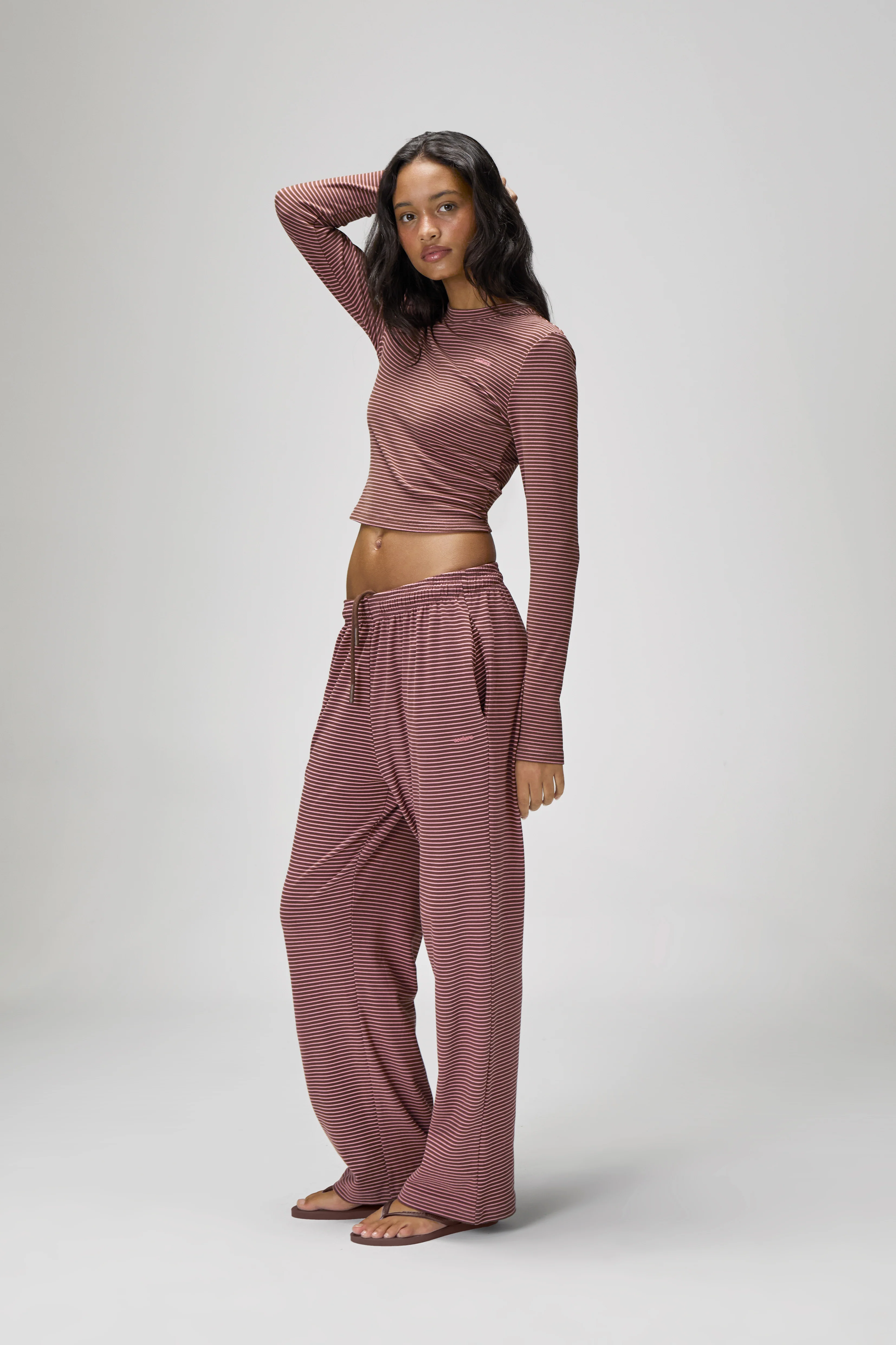 Wilbur Soft Wide Leg Pants in Brown - Image 4