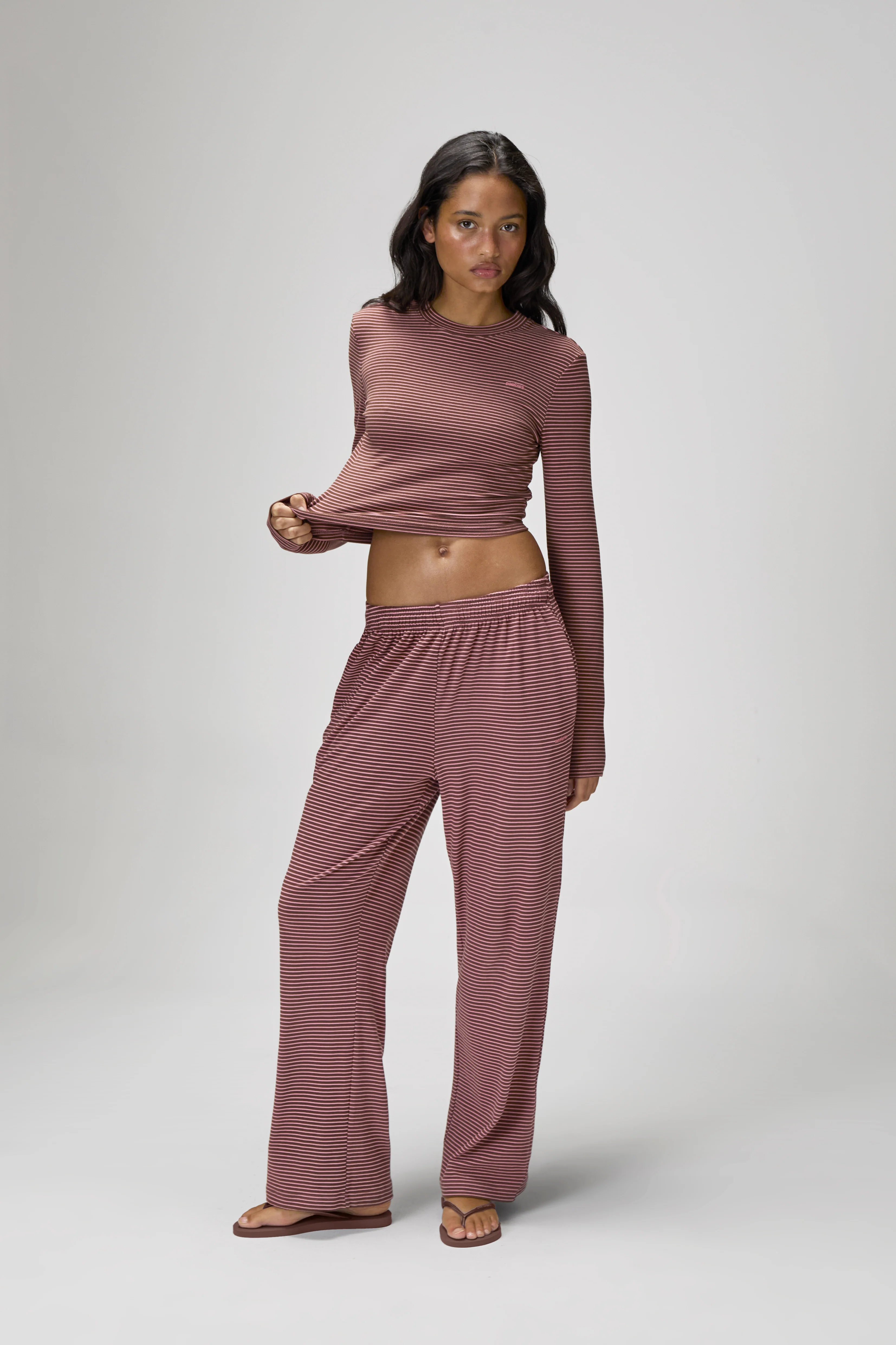 Wilbur Soft Wide Leg Pants in Brown - Image 5
