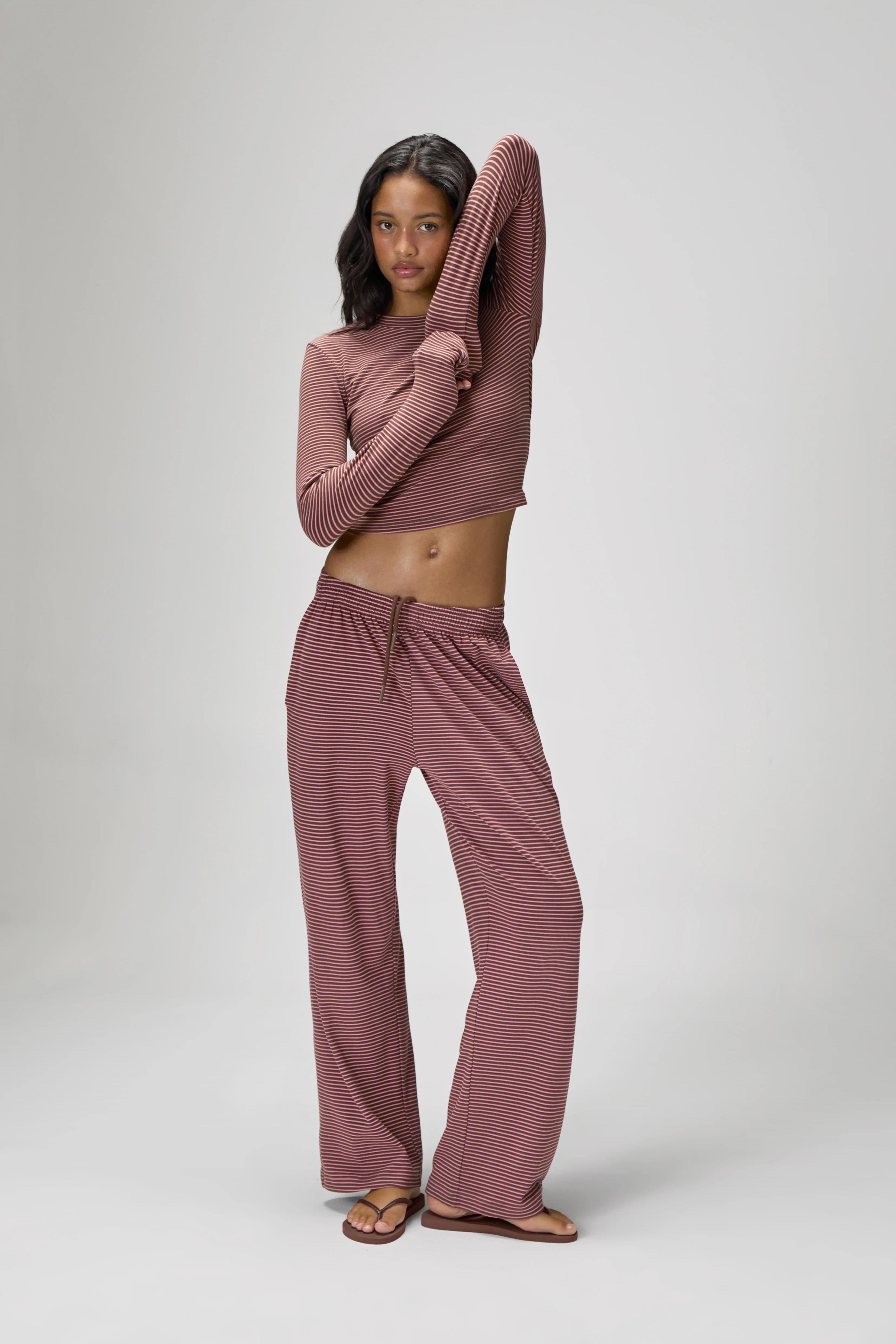 Wilbur Soft Wide Leg Pants in Brown - Image 6